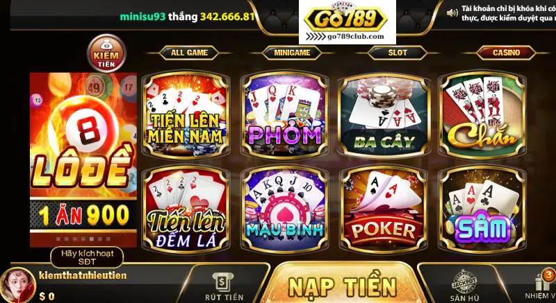 Các game trong sảnh B79 Club thu hút người chơi